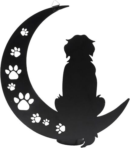 VZVXCC Cat Metal Wall Art Decor-11.8 inches Cat On Moon Wall Hanging Decor for Home Bedroom Living Room Bathroom Kitchen Office Garden Hotel Wall Decoration in Saudi Arabia