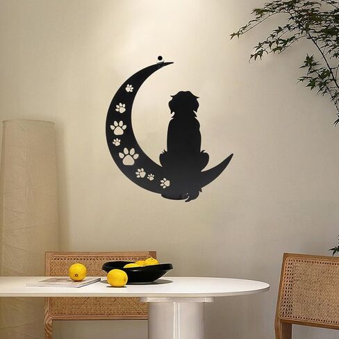VZVXCC Cat Metal Wall Art Decor-11.8 inches Cat On Moon Wall Hanging Decor for Home Bedroom Living Room Bathroom Kitchen Office Garden Hotel Wall Decoration in Saudi Arabia