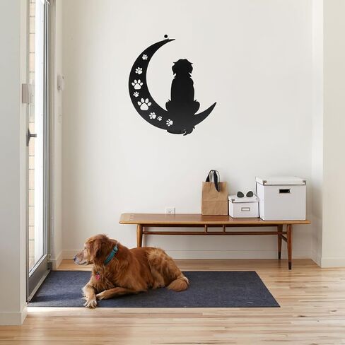 VZVXCC Cat Metal Wall Art Decor-11.8 inches Cat On Moon Wall Hanging Decor for Home Bedroom Living Room Bathroom Kitchen Office Garden Hotel Wall Decoration in Saudi Arabia