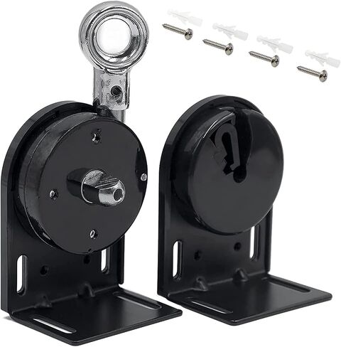 دعامات تثبيت بديلة عالمية لستائر الشمس الخارجية الدوارة للاستخدام الداخلي والخارجي (حامل لاسلكي اسود + قابس قابض 38 ملم) in Kuwait