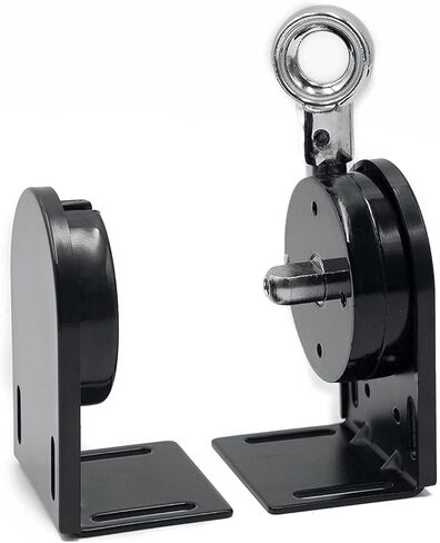 دعامات تثبيت بديلة عالمية لستائر الشمس الخارجية الدوارة للاستخدام الداخلي والخارجي (حامل لاسلكي اسود + قابس قابض 38 ملم) in Kuwait