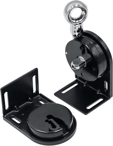 دعامات تثبيت بديلة عالمية لستائر الشمس الخارجية الدوارة للاستخدام الداخلي والخارجي (حامل لاسلكي اسود + قابس قابض 38 ملم) in Kuwait