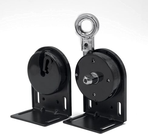 دعامات تثبيت بديلة عالمية لستائر الشمس الخارجية الدوارة للاستخدام الداخلي والخارجي (حامل لاسلكي اسود + قابس قابض 38 ملم) in Kuwait