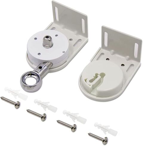 دعامات تثبيت بديلة عالمية لستائر الشمس الخارجية الدوارة للاستخدام الداخلي والخارجي (حامل لاسلكي اسود + قابس قابض 38 ملم) in Kuwait