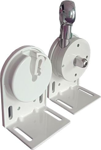 دعامات تثبيت بديلة عالمية لستائر الشمس الخارجية الدوارة للاستخدام الداخلي والخارجي (حامل لاسلكي اسود + قابس قابض 38 ملم) in Kuwait