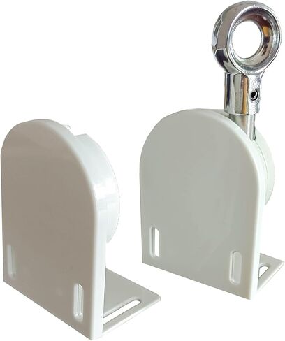 دعامات تثبيت بديلة عالمية لستائر الشمس الخارجية الدوارة للاستخدام الداخلي والخارجي (حامل لاسلكي اسود + قابس قابض 38 ملم) in Kuwait