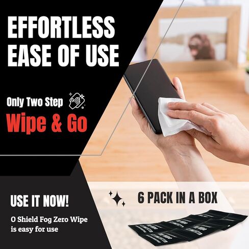 صندوق واحد من O SHIELD Dry Fog Zero Wipe، مناديل خالية من الضباب لكرة القدم للعدسات والنظارات والأقنعة الرياضية وأقنعة الخوذة وشاشة الهاتف، إلخ. in Kuwait