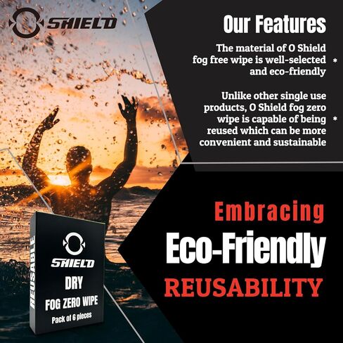 صندوق واحد من O SHIELD Dry Fog Zero Wipe، مناديل خالية من الضباب لكرة القدم للعدسات والنظارات والأقنعة الرياضية وأقنعة الخوذة وشاشة الهاتف، إلخ. in Kuwait