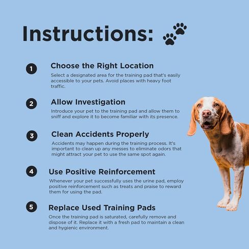 PawrrificPets Dog and Puppy Pee Pads with Adhesive TAB, Leak Proof and Quick Absorption, Extra Large 35x24 inches, Pack of 50, Blue & White in Saudi Arabia