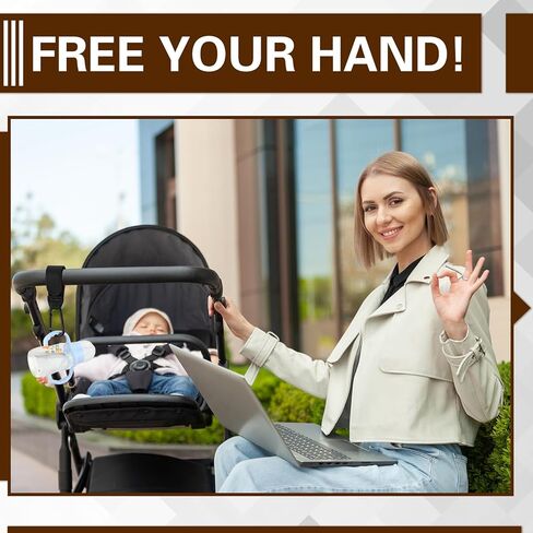 10 قطع من خطافات عربة الأطفال من Hicarer، مشبك جلدي عالمي لعربة الأطفال لتعليق حقيبة الحفاضات وعربة الأطفال وعربة التسوق وخطافات متعددة الأغراض لحقائب تسوق البقالة وأشرطة جلدية لعربة الأطفال (أسود) in Kuwait