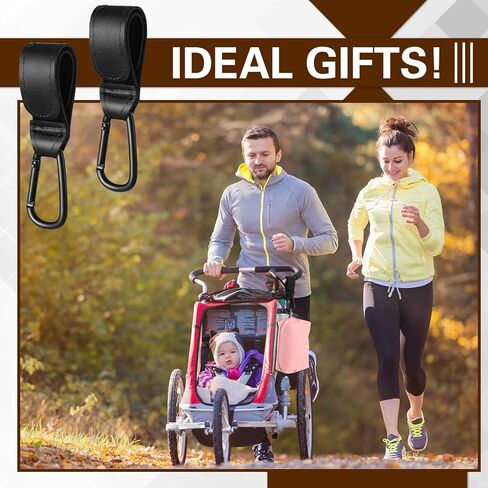 10 قطع من خطافات عربة الأطفال من Hicarer، مشبك جلدي عالمي لعربة الأطفال لتعليق حقيبة الحفاضات وعربة الأطفال وعربة التسوق وخطافات متعددة الأغراض لحقائب تسوق البقالة وأشرطة جلدية لعربة الأطفال (أسود) in Kuwait