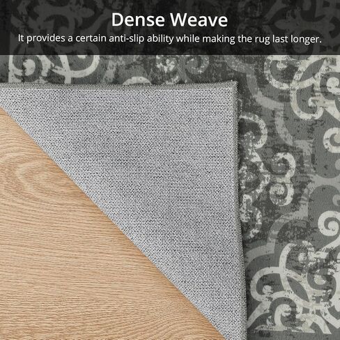 GARVEE 8x10ft Area Rugs for Living Room/Bedroom, Low Pile Non-Slip Washable Indoor Door Mat, Gray Carpet for Kids Boys Girls Dorm Nursery Home Decor Aesthetic in Saudi Arabia
