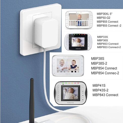 سلك الطاقة لموتورولا مراقبة الطفل MBP36S MBP41S MBP843 MBP36XL MBP38S MBP43S MBP33S MBP843 MBP853 MBP854 MBP855 توصيل لإمداد شاحن وحدة الوالدين in Kuwait