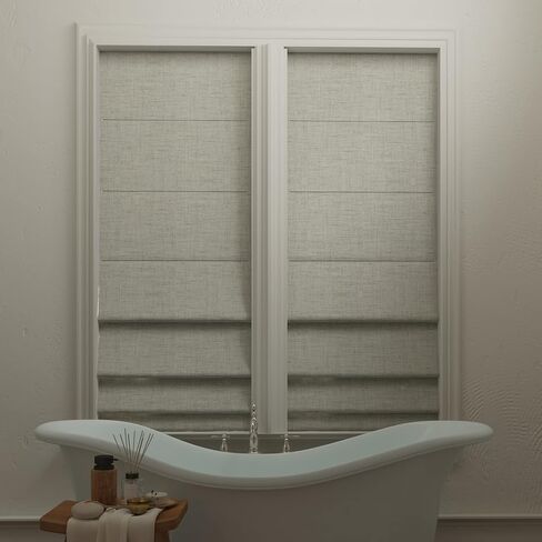 Sun Zero Seraphina Textured Total Blackout Cordless Roman Shade, 35" x 64", Sage Green in Saudi Arabia