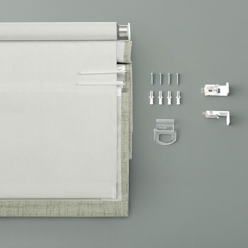 Sun Zero Seraphina Textured Total Blackout Cordless Roman Shade, 35" x 64", Sage Green in Saudi Arabia
