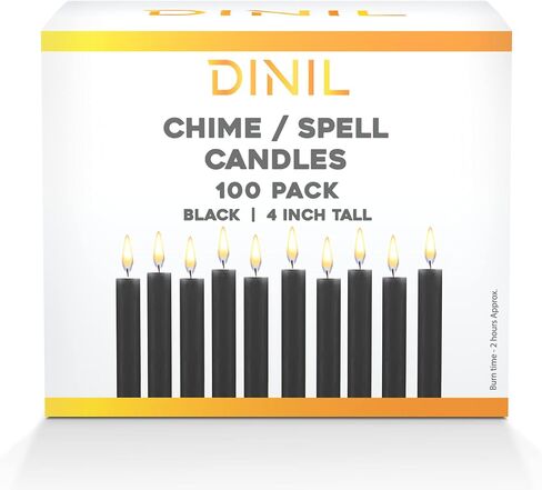 Dinil - Spell & Chime Candles – Premium Mini Taper Candles for Rituals, Prayer, Birthdays, Meditation, Altar, Spells, Chime Candles (100, 10 Assorted Colors) in Saudi Arabia
