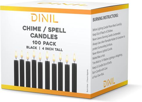 Dinil - Spell & Chime Candles – Premium Mini Taper Candles for Rituals, Prayer, Birthdays, Meditation, Altar, Spells, Chime Candles (100, 10 Assorted Colors) in Saudi Arabia