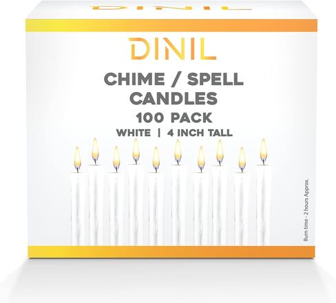 Dinil - Spell & Chime Candles – Premium Mini Taper Candles for Rituals, Prayer, Birthdays, Meditation, Altar, Spells, Chime Candles (100, 10 Assorted Colors) in Saudi Arabia