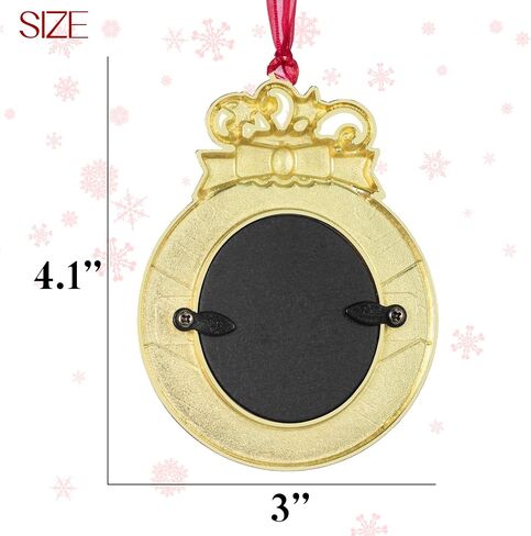 Christmas Tree Ornaments Metal Decorations Hanging for Christmas Tree Party Gifts Home Decor Christmas Decorations Gifts Pendant with 1.75"x2" Photo Frame Insert (Silver) in Saudi Arabia