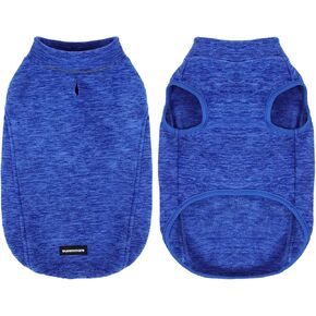 سترة صوفية للكلاب من Queenmore، سترة ناعمة للكلاب مع فتحة للمقود على شكل حرف D، ملابس شتوية دافئة عاكسة للكلاب، سترة بدون أكمام للكلاب الصغيرة والمتوسطة والكبيرة (أزرق، XL) in Kuwait