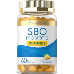 كارلايل SBO بروبيوتيك | 60 علكة | نكهة استوائية طبيعية | الكائنات الحية القائمة على التربة | مكمل غذائي نباتي، غير معدّل وراثيًا، وخالي من الغلوتين in Kuwait