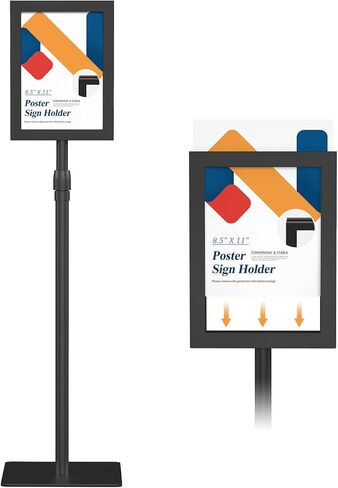 Relx Adjustable Outdoor Sign Holder Stand for Display - Floor Sign Stand with Base for Business Retail Events 8.5x11 inches in Saudi Arabia