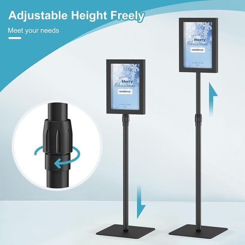Relx Adjustable Outdoor Sign Holder Stand for Display - Floor Sign Stand with Base for Business Retail Events 8.5x11 inches in Saudi Arabia