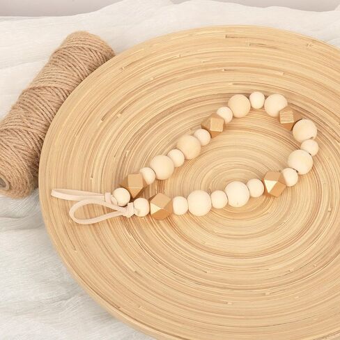 قطعتان من ستائر الستائر، أربطة ستائر من الخرز الخشبي، ستائر سحب للخلف، ستائر مع خطافات، حامل ستائر، ستائر، ستائر (أبيض، 2) in Kuwait