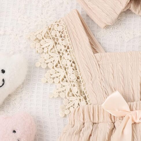 Mubineo Baby Girl Rompers Summer Clothes Outfits Sleeveless Lace Romper Ruffle Newborn Outfit in Kuwait