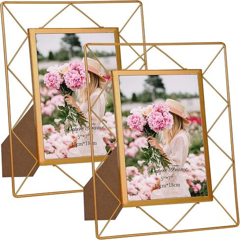 SPEPLA 4x6 Metal Picture Frames for Tabletop or Wall Mounting Display, 2 Pack 6 x 4 Photo Frame in Saudi Arabia