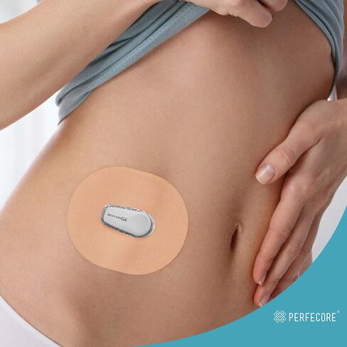 Perfecore Adhesive Bandage Patches Compatible with Dexcom G6 (30-Pack Set) – Waterproof, Sweatproof Continuous Glucose Monitor Sensor Cover Tape for Sensitive Skin – Diabetes and Diabetic Supplies in Saudi Arabia