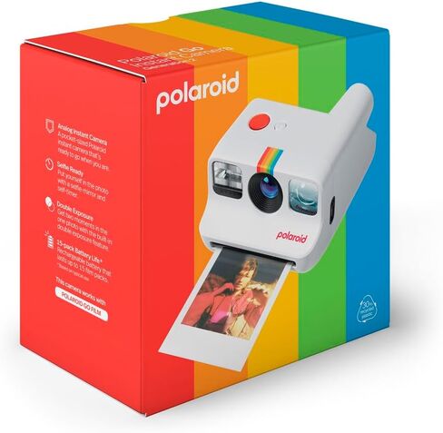 مجموعة كاميرا Polaroid Go Generation 2 للأفلام الفورية مع فيلم Polaroid GO الملون، وحزمة مزدوجة وألبوم صور لمطبوعات Instax + القماش (4 قطع) (أبيض) in Kuwait