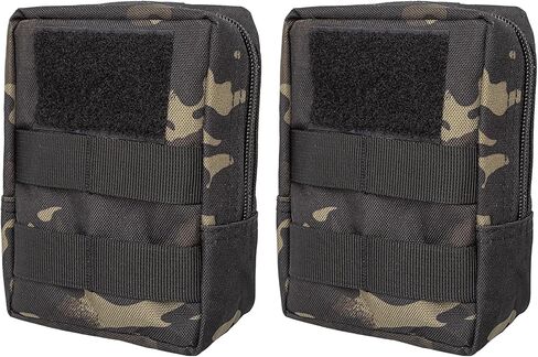 2 حزمة من الحقائب الرخوة Focalmotors عالية الجودة مقاومة للماء التكتيكية المدمجة EDC الحقيبة أداة تنظيم الأدوات، التمويه الداكن in Kuwait