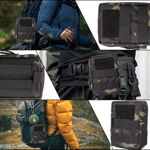 2 حزمة من الحقائب الرخوة Focalmotors عالية الجودة مقاومة للماء التكتيكية المدمجة EDC الحقيبة أداة تنظيم الأدوات، التمويه الداكن in Kuwait