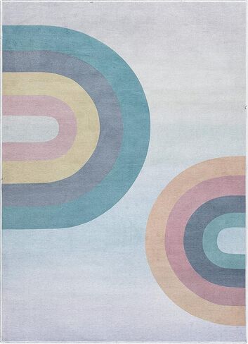 Well Woven Kids Kaleidoscope Rainbow Rug, 3'3" x 5', Multi Color in Saudi Arabia