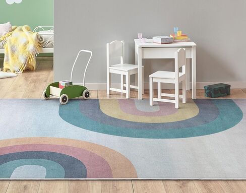 Well Woven Kids Kaleidoscope Rainbow Rug, 3'3" x 5', Multi Color in Saudi Arabia