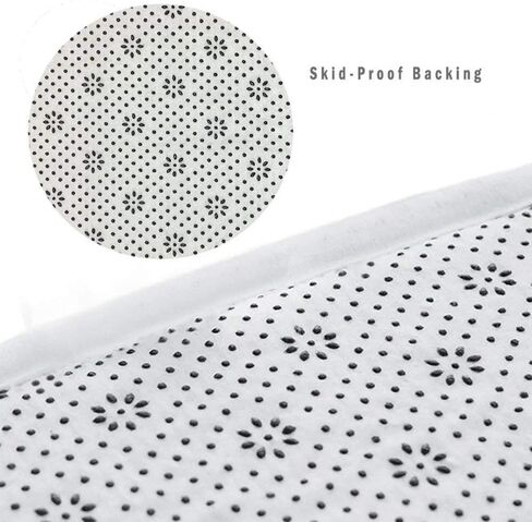 MATEKULI سجادة عداء طويلة، مرساة بحرية بيضاء باللون الأزرق الداكن، سجادة أرضية غير قابلة للانزلاق، سجادة مدخل المدخل، سجاد مطبخ منطقة قابلة للغسل in Kuwait