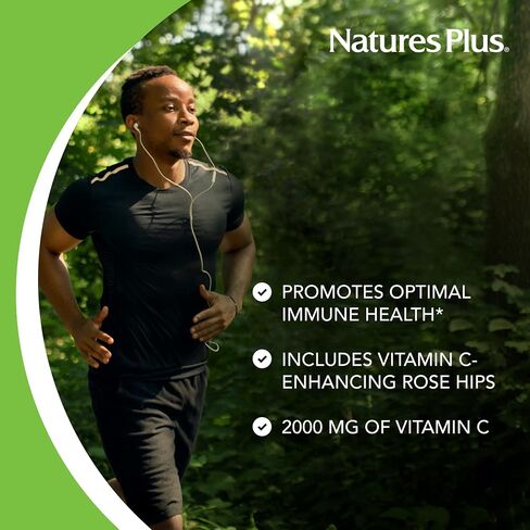 Natures Plus Ultra C W/Rose HIPS, Sustained Released - 2000 mg, 60 Vegetarian Tablets - Maximum Potency Immune Support, Antioxidant - Free-Radical Defense - Gluten-Free - 60 Servings in Saudi Arabia