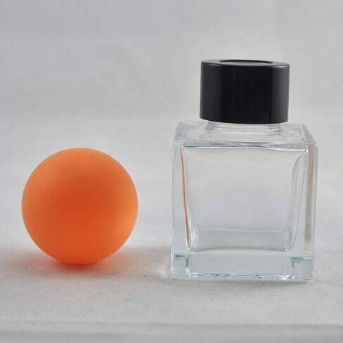 مجموعة من 4 زجاجات توزيع روائح زجاجية مربعة الشكل من Ougual، حاوية زيوت عطرية رائعة 100 مل in Kuwait