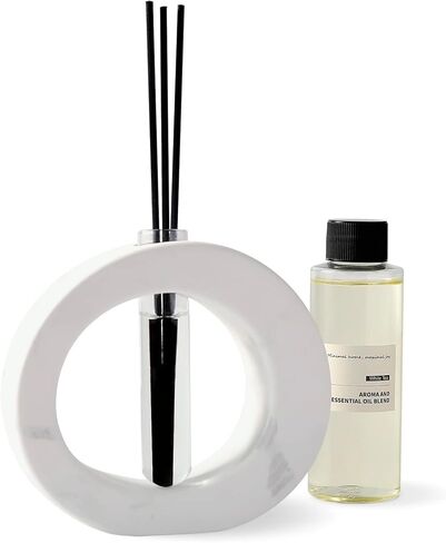 MINNESPECT StoneAura Reed Aromatherapy Oil Diffuser Set, Home Fragrance Diffuser, Modern and Japandi Home Decor, Minimalist Decor, Table Decor & Vase, Bathroom & Office Decor in Saudi Arabia