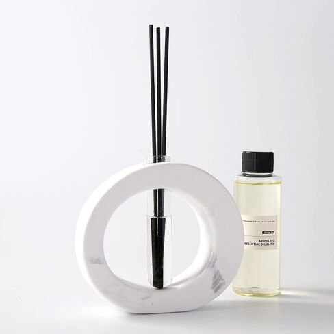 MINNESPECT StoneAura Reed Aromatherapy Oil Diffuser Set, Home Fragrance Diffuser, Modern and Japandi Home Decor, Minimalist Decor, Table Decor & Vase, Bathroom & Office Decor in Saudi Arabia