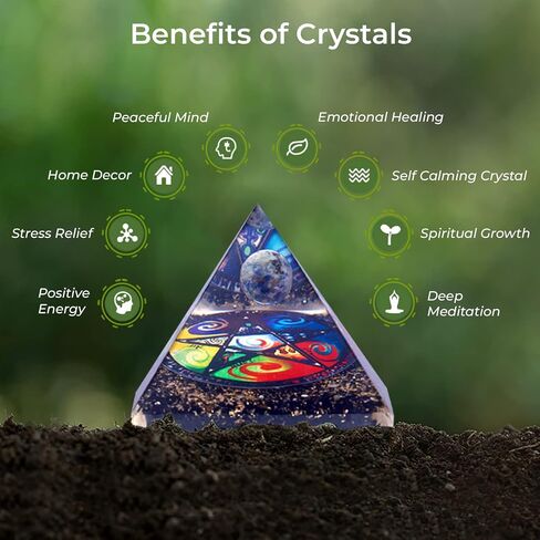 Amethyst Sphere Black Tourmaline Stone Healing and Energy Control Attract Abundance Orgonite Crystal Pyramid for Yoga Reiki Balancing Chakra, Meditation, Decoration in Saudi Arabia