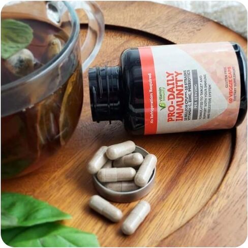 فيتامين باونتي برو-ديلي مناعة بروبيوتيك - مزيج 10 مليار وحدة تشكيل مستعمرة، زنك وفيتامين C لصحة الجهاز الهضمي، دعم المناعة البريبايوتكس والبروبيوتيك للنساء والرجال - 60 كبسولة in Kuwait
