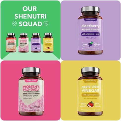 فيتامين باونتي برو-ديلي مناعة بروبيوتيك - مزيج 10 مليار وحدة تشكيل مستعمرة، زنك وفيتامين C لصحة الجهاز الهضمي، دعم المناعة البريبايوتكس والبروبيوتيك للنساء والرجال - 60 كبسولة in Kuwait