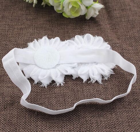 Bloomposh Baby White Headbands Hairbands Hair Bows Elastics Hair Accessories for Baby Girls Newborn Infant Toddlers Kids in Kuwait