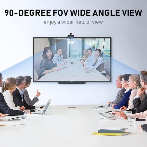 كاميرا ويب DeLUX Full HD 1080P DC03 مع ميكروفون مزدوج وغطاء للخصوصية، مجال رؤية 90 درجة، توصيل وتشغيل، كمبيوتر مكتبي أو كاميرا كمبيوتر محمول، رائعة للمكالمات ومؤتمرات الفيديو والبث المباشر in Kuwait