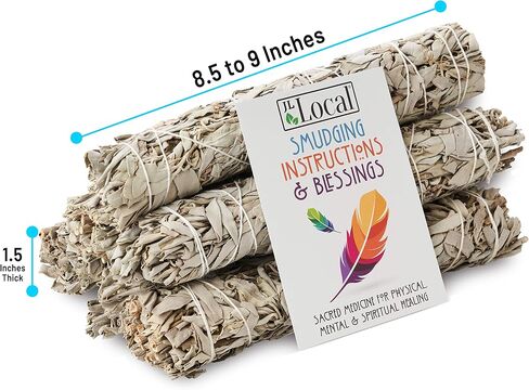 Wanderlust 9" White Sage Smudge Stick - Extra Large Smudging Wand Incense Stick for Cleansing, Purifying, Healing, Meditation, Yoga, Blessing (3 Pack) in Saudi Arabia