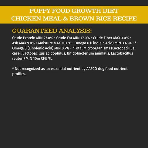 بلاكوود أغذية الحيوانات الأليفة الجرو الجاف للكلاب نظام غذائي النمو [طعام طبيعي للكلاب لجميع سلالات وأحجام الجراء]، وجبة الدجاج وصفة الأرز البني، كيس 30 رطل، وجبة الدجاج والأرز البني طعام الجراء in Kuwait