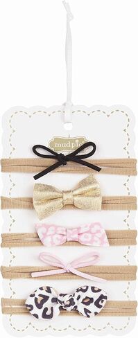 Mud Pie Baby Girls' Small Leather Bow Set, Multi, One Size, Multi, One Size in Kuwait