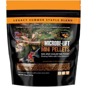 MICROBE-LIFT MLLMPLG Mini Floating Fish Food Pellets for Ponds, Water Gardens, and Fountains, for Small Live Goldfish and Koi, 6 Pounds, Black